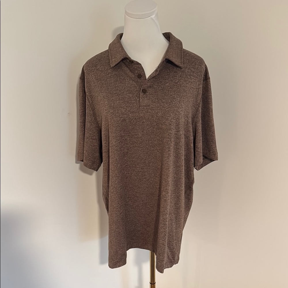 Lululemon Men's Brown Polo Shirt Size L